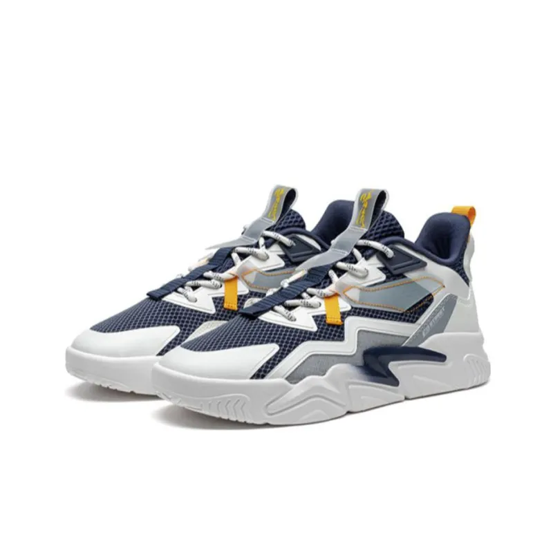 XTEP Dark Current Mid Top Skateboard Shoes Men's White Ink Teal-2