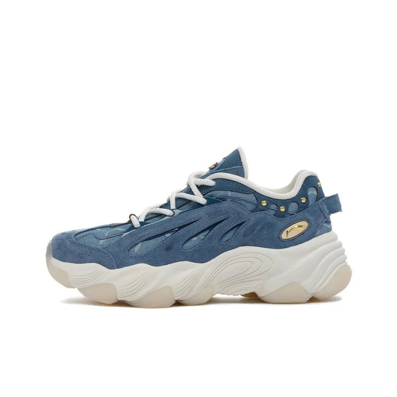 LI NING 1990 Cushioning Low Top Casual Shoes Women's Love Sea Blue-0