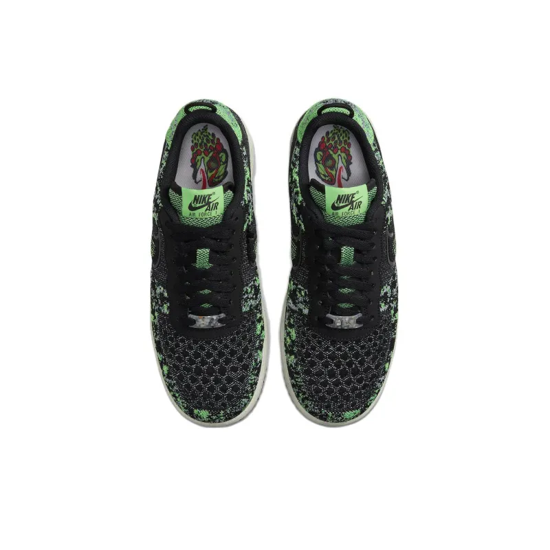 Nike Air Force 1 Low Crater Flyknit Black Volt-3
