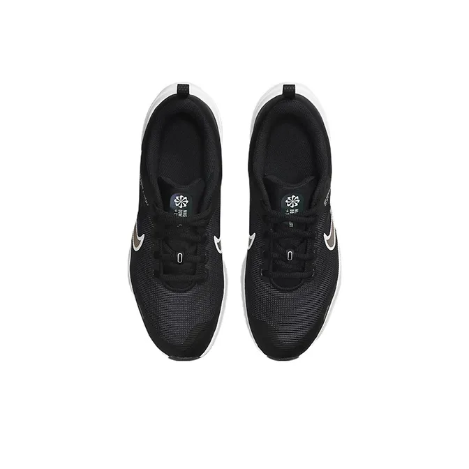 Nike Downshifter 12 Cushioned Anti-Slip Wear-Resistant Breathable Lightweight Low-Top Marathon Running Shoes GS Black-3