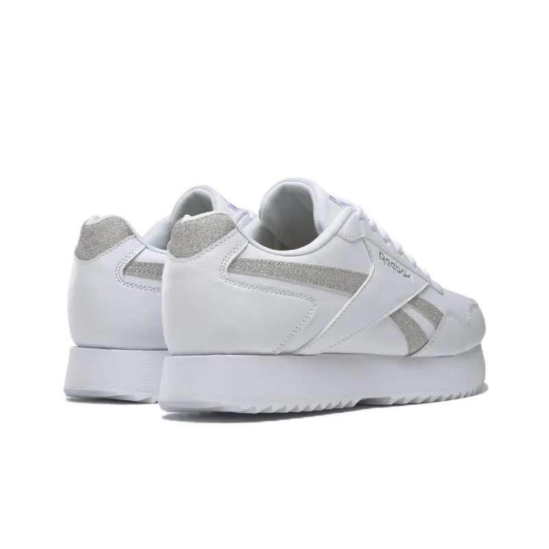 Reebok Royal Glide Ripple Double Wear-Resistant Low-Top Running Shoes Women's White Gray-3