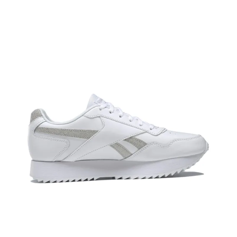Reebok Royal Glide Ripple Double Wear-Resistant Low-Top Running Shoes Women's White Gray-1