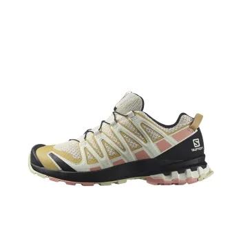SALOMON XA Pro 3D V8 Outdoor Shoes Women's Low-Top White/Yellow/Pink/Black