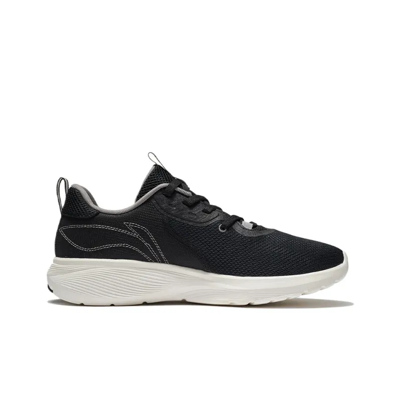 LiNing Wear Resistant Low Top Running Shoes Men's Black-1