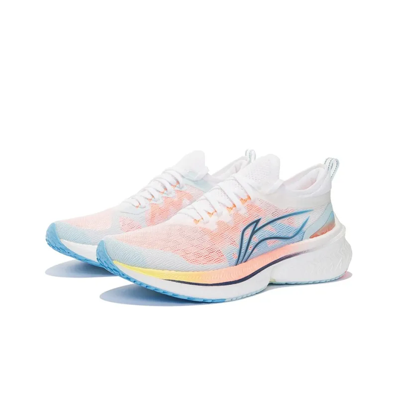 LiNing Feidian Discovery Low Top Running Shoes Women's White Blue-2