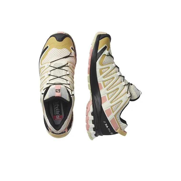 SALOMON XA Pro 3D V8 Outdoor Shoes Women's Low-Top White/Yellow/Pink/Black-2