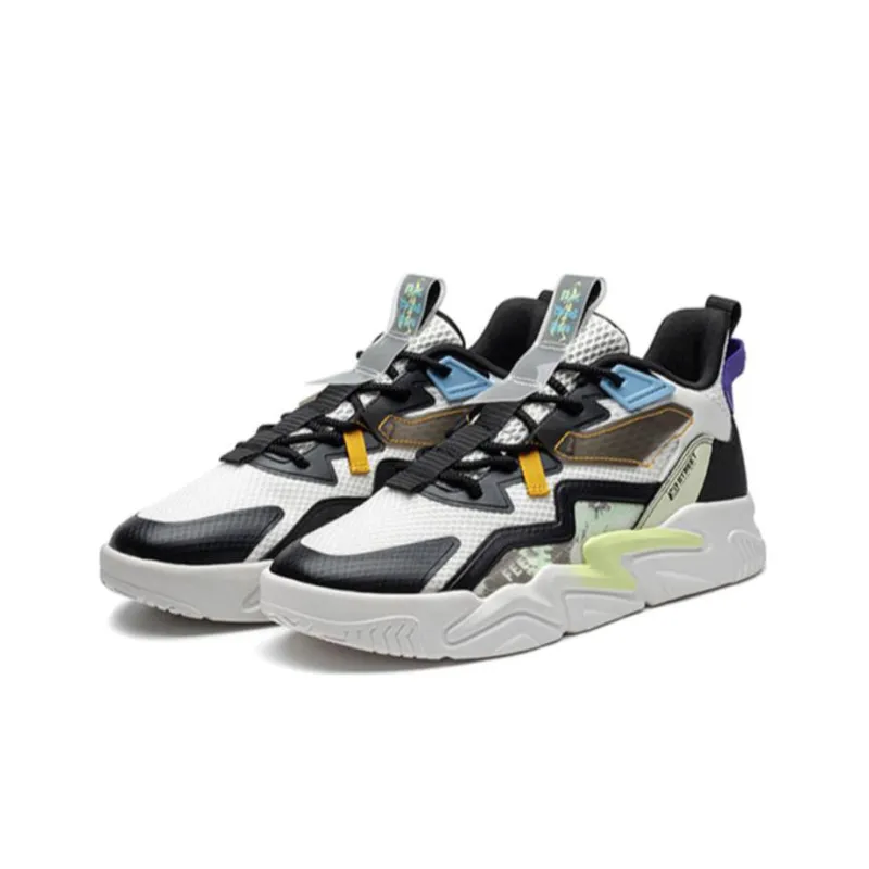 XTEP Undercurrent 1.0 Low Top Skateboard Shoes Men's Black Sail White-2
