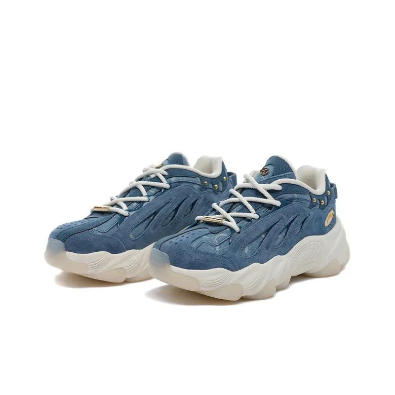 LI NING 1990 Cushioning Low Top Casual Shoes Women's Love Sea Blue-2