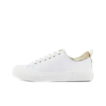 Palladium Skateboard Shoes Women's Low-Top White/Gold