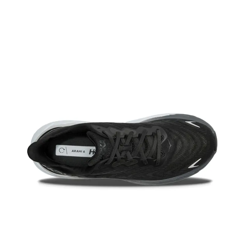 HOKA ONE ONE Arahi 6 Black White Wide-2