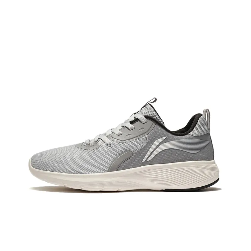 LiNing Low Top Running Shoes Men's Gray-0