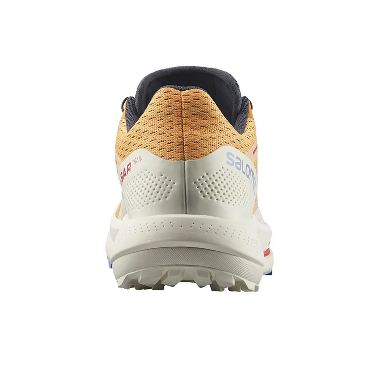 SALOMON Pulsar Trail Wear-Resistant Low-Top Running Shoes Women's Brown Lemon Yellow-3