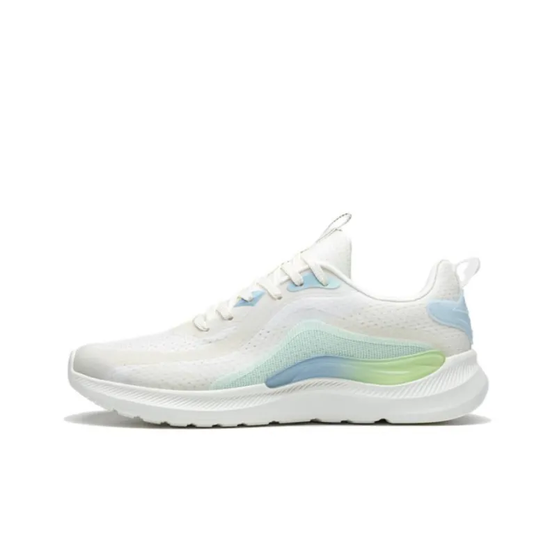 XTEP Shock Absorbers Slip Resistant, Abrasion Resistant, Breathable Low Top Running Shoes Men's Sail White-0