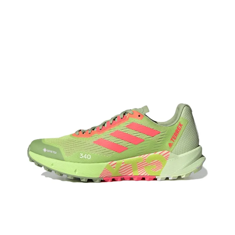 Adidas Terrex Agravic Flow 2.0 Wear-Resistant Low-Top Running Shoes Men's Green-0