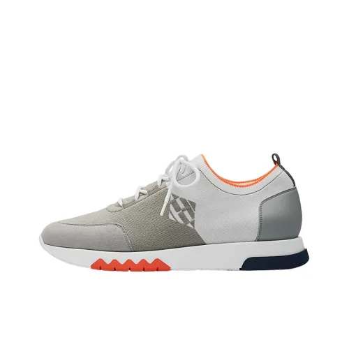 HERMES Exploit Casual Shoes Men Low-Top Gray White