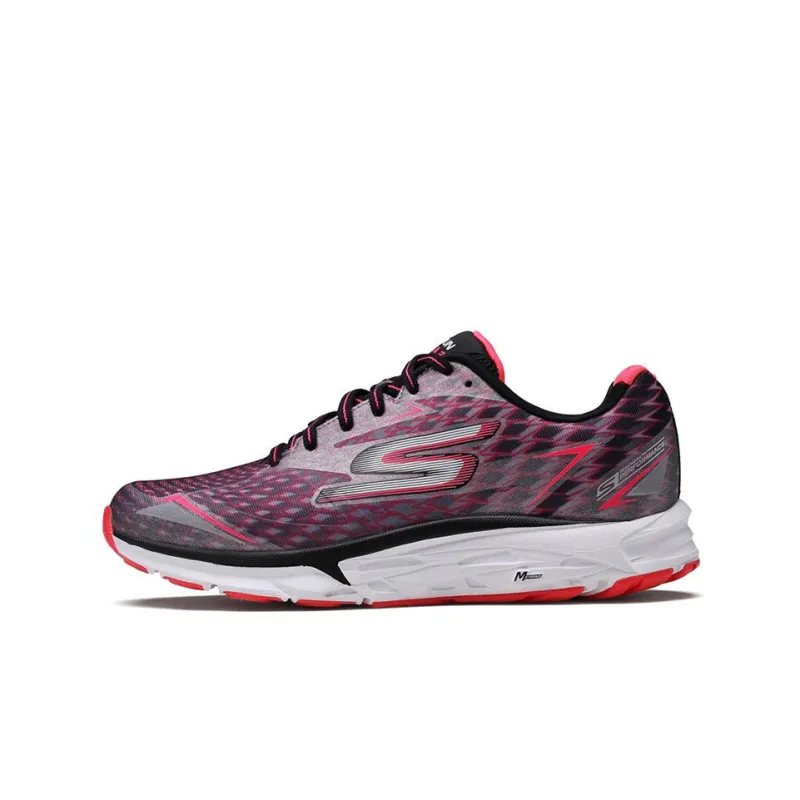 Skechers GO RUN Series Running Shoes Women's Low-Top Black/Red-0