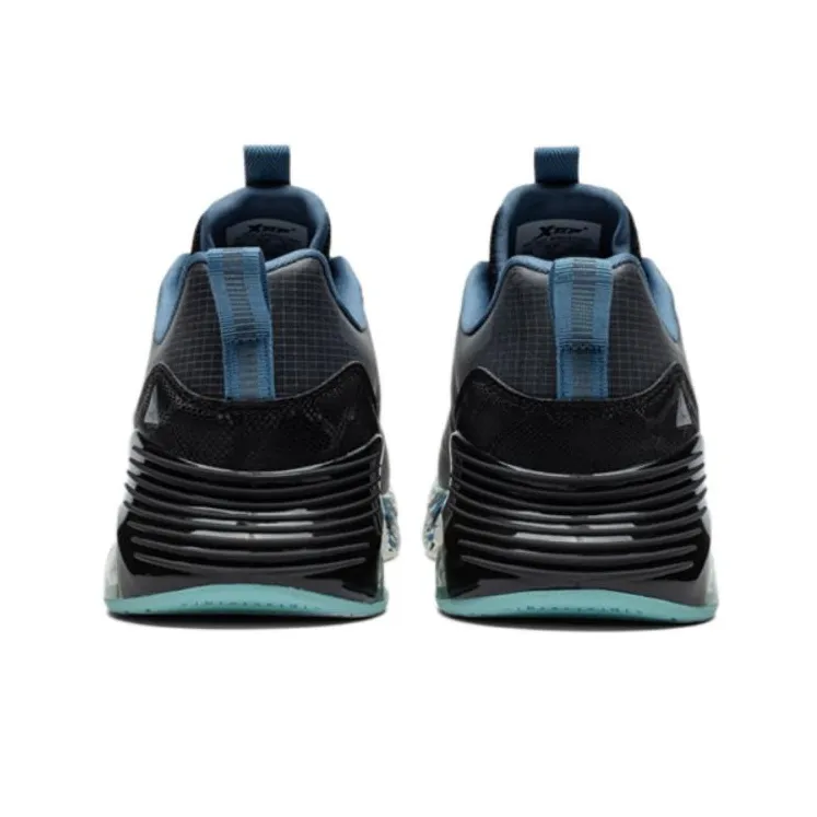 XTEP Cushioning Anti-Slip Wear-Resistant Breathability Low-Top Running Shoes Men's Black Gray Color-3