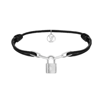LOUIS VUITTON Q05269 SiLOUIS VUITTONer Lockit X Virgil Abloh Bracelet Natural Titanium