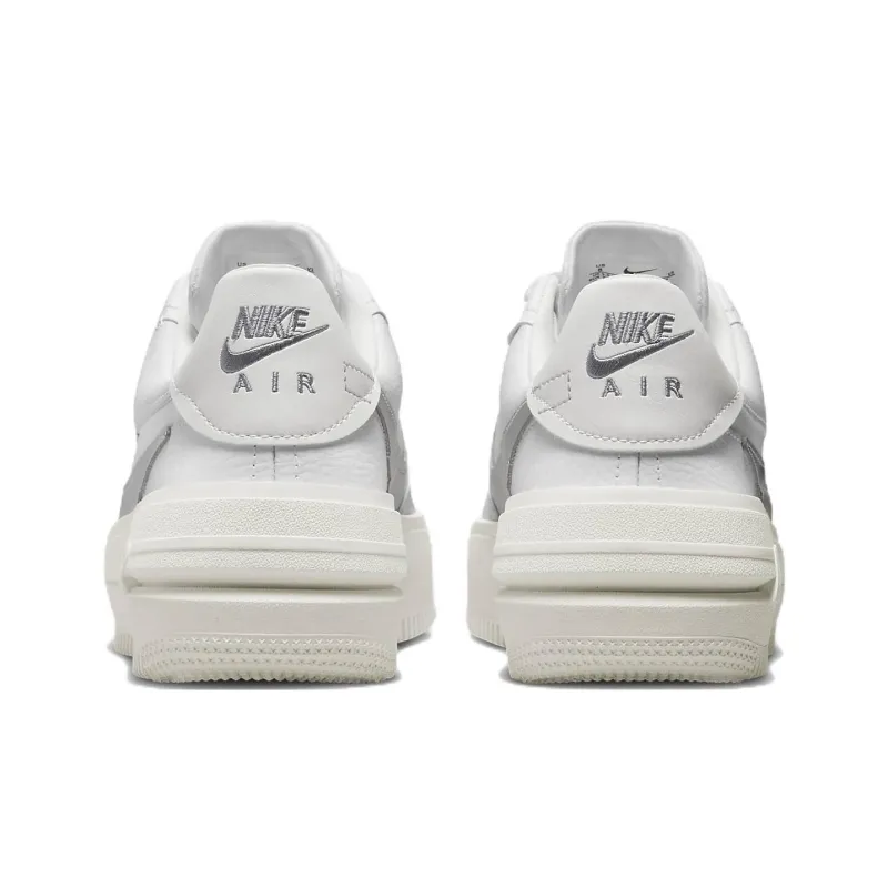 Nike Air Force 1 PLT.AF.ORM Summit White Metalic Silver Women's-4