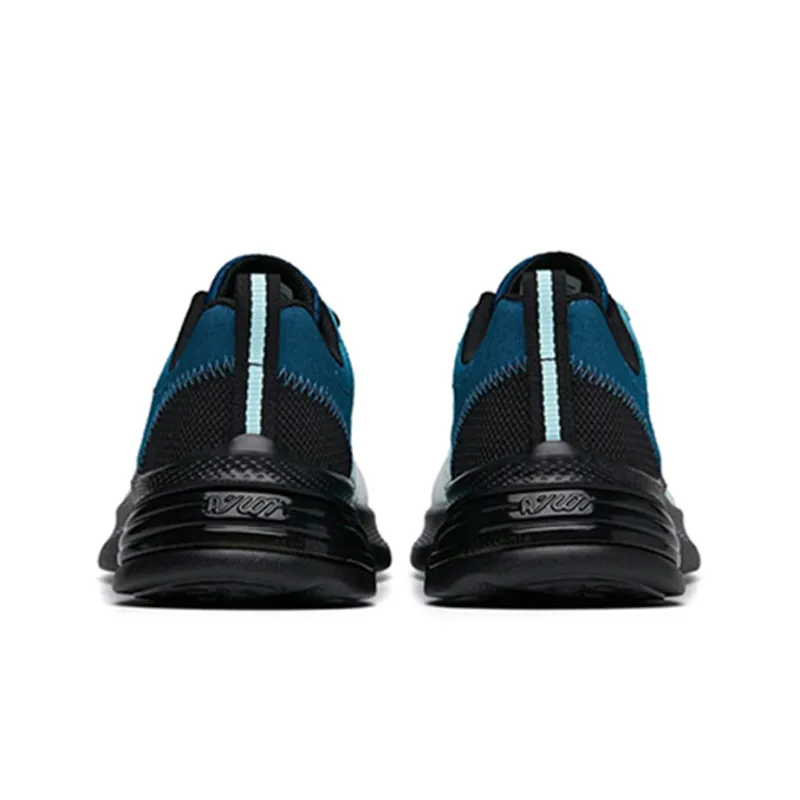 Anta Running Collection Cushioned Slip Resistant Abrasion Resistant Low Top Running Shoes Men's White Blue-3
