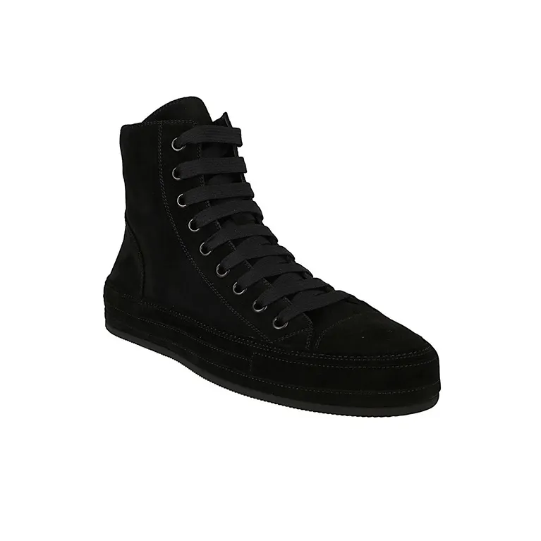 Ann Demeulemeester Raven Panelled Suede Sneakers-1