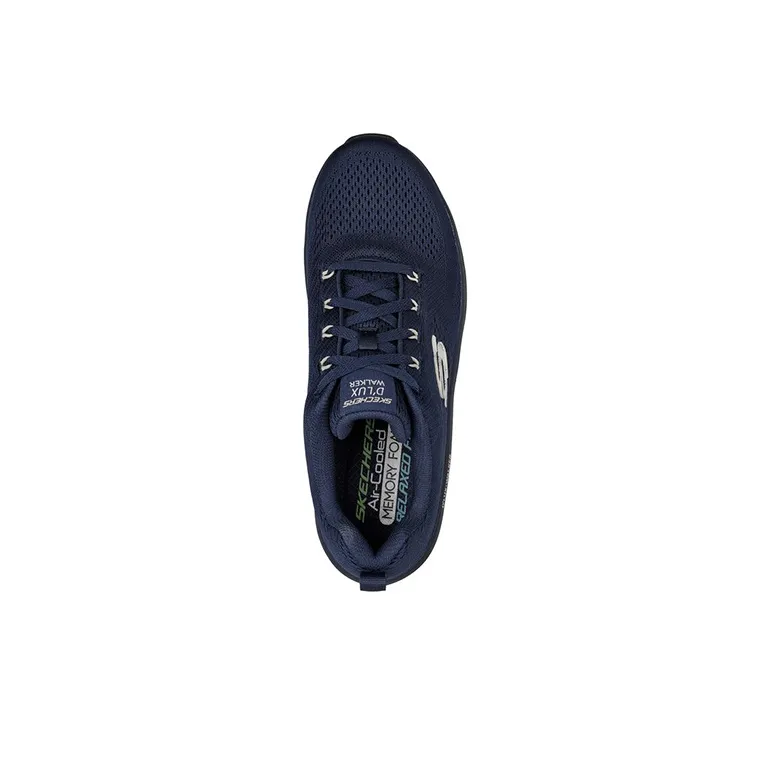 Skechers D'lux Walker Breathable Lightweight Low Top Casual Shoes Men's Blue-3