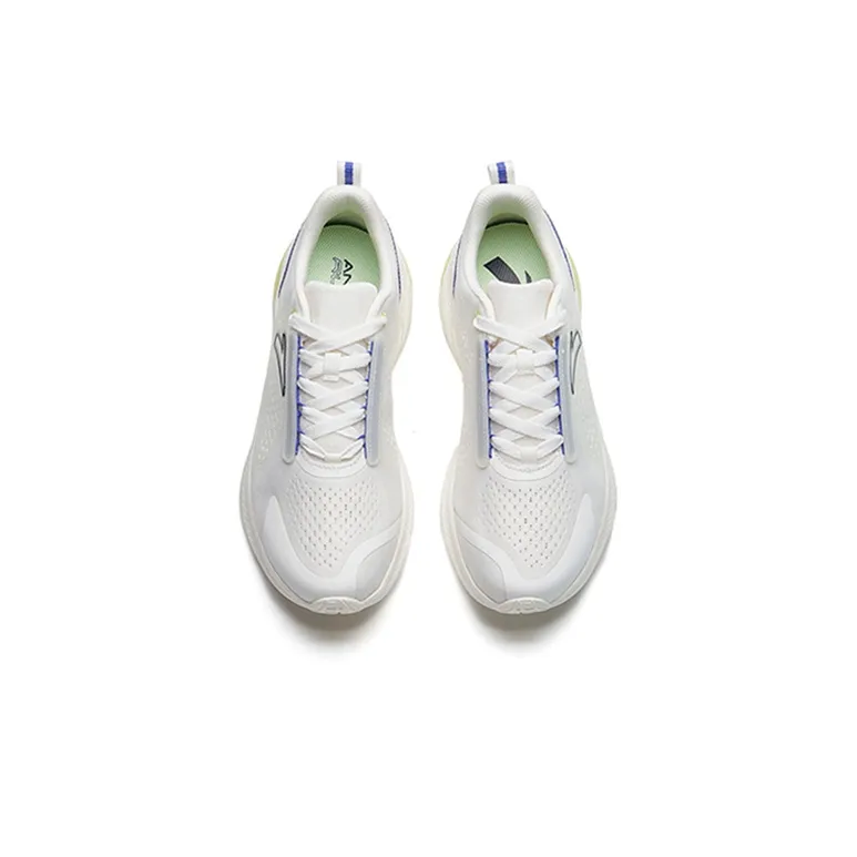 Anta Running Collection Cushioning Anti Slip And Wear Resistant Low Top Running Shoes Men's White Blue Green-2