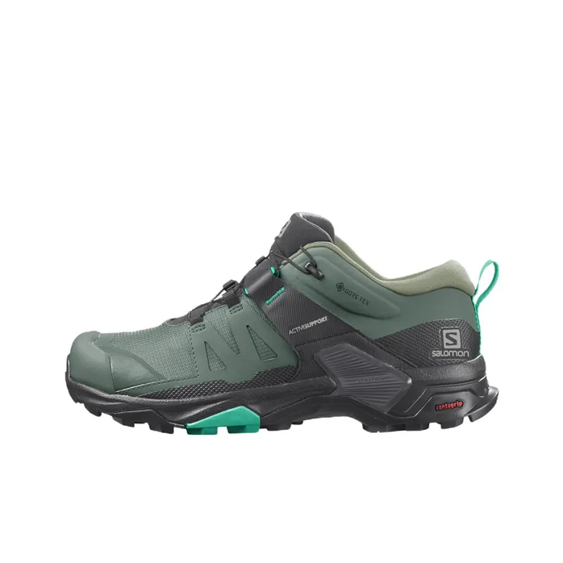 SALOMON X Ultra 4 Outdoor Shoes Women's Low-Top Black/Green-0