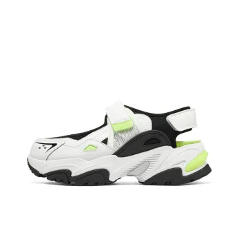 Skechers DLites Sandal 'White Black Neon Green' Women's