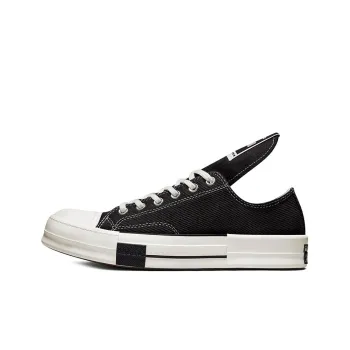 Converse x RICK OWENS/RO Low Top Stylish Skateboarding Shoes Men's Black