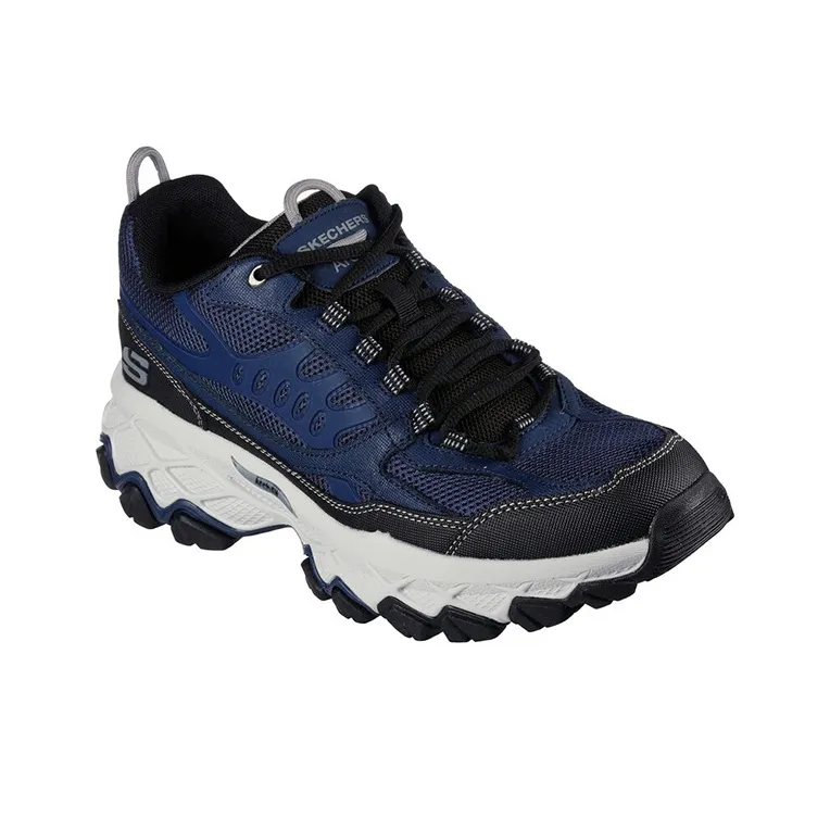 Skechers Arch Fit Akhidime Cushioning Anti-Slip And Wear-Resistant Low-Top Casual Shoes Men's Black Blue-2
