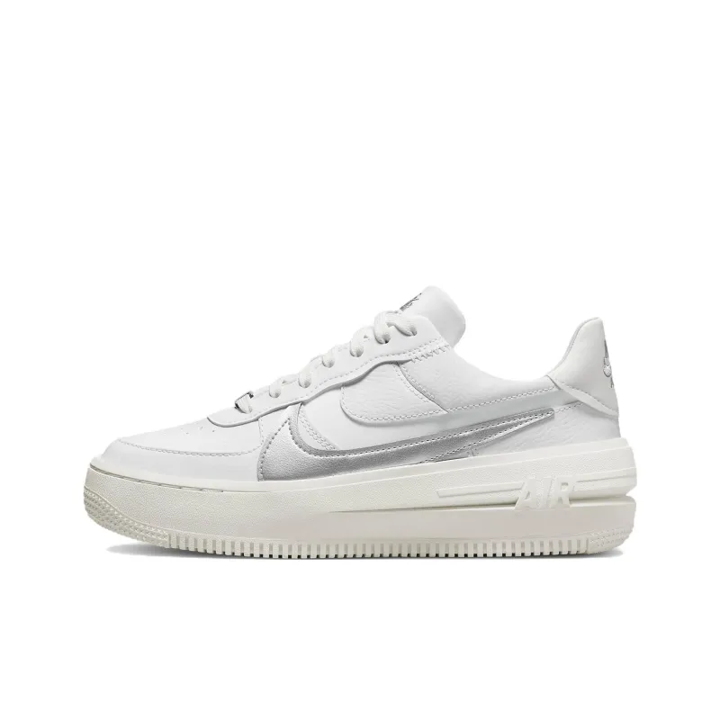 Nike Air Force 1 PLT.AF.ORM Summit White Metalic Silver Women's-0