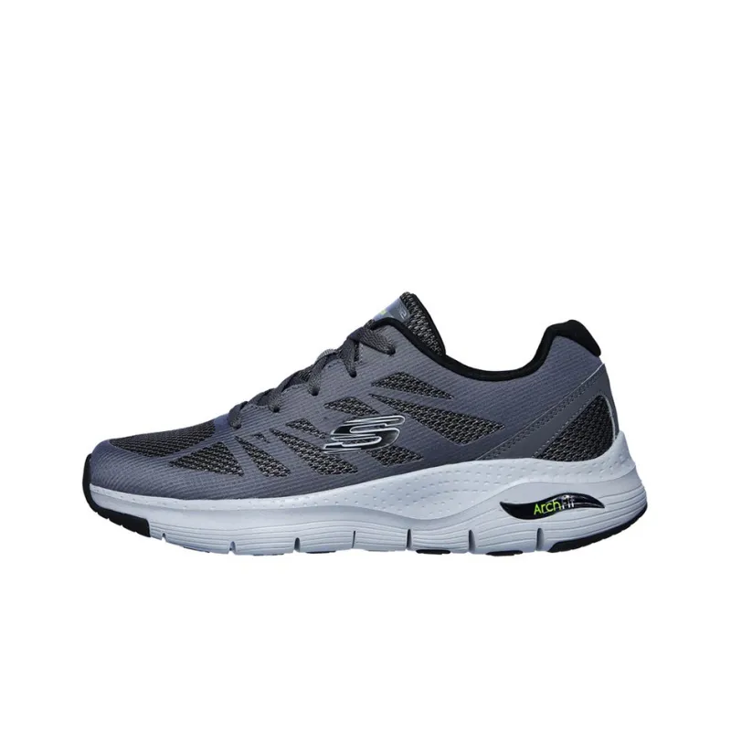 Skechers Arch Fit Series Running Shoes Men Low-Top Gray-0