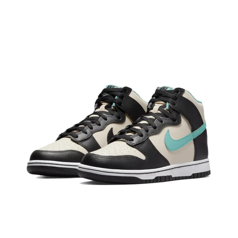 Nike Dunk High Emb Beige Black Washed Teal-2