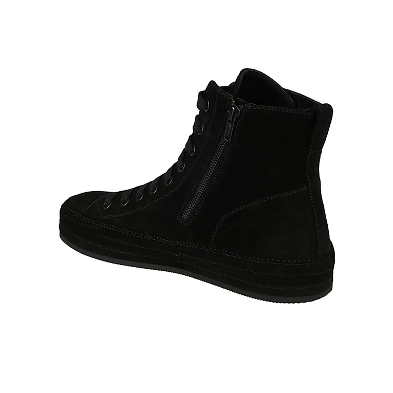 Ann Demeulemeester Raven Panelled Suede Sneakers-2