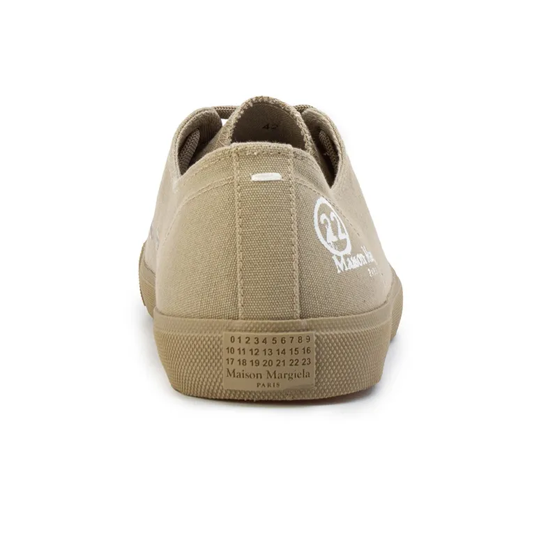 Maison Margiela Tabi Canvas Shoes Men Low Top Light Khaki-3