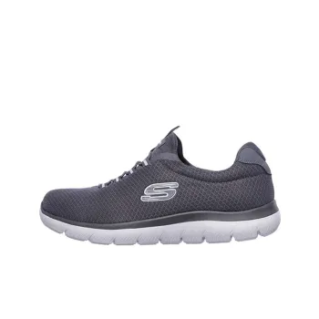 Skechers Summits Cushioning Anti Slip And Wear Resistant Low Top Casual Shoes Men's Charcoal Gray