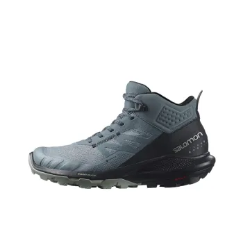 SALOMON OUTpulse Wear-Resistant Mid-Top Hiking Shoes Women's Black Blue