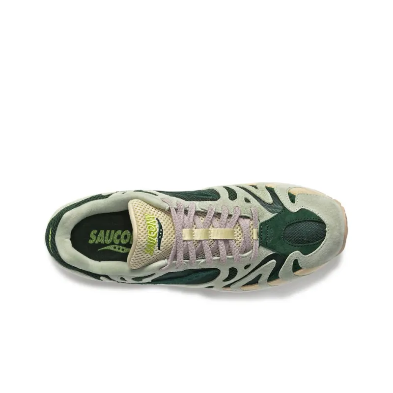 saucony Grid Azura 2000 Forest Green Sage Beige-3