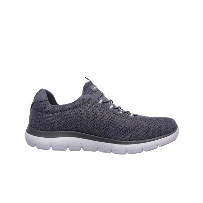 Skechers Summits Cushioning Anti-Slip And Wear-Resistant Low-Top Casual Shoes Men's Charcoal Gray-1