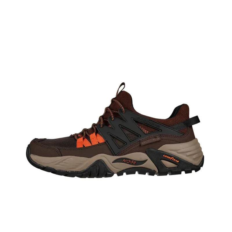 Skechers ARCH FIT RECON Cushioned Anti-Slip Wear-Resistant And Water-Resistant Low-Top Running Shoes Men's Brown-0