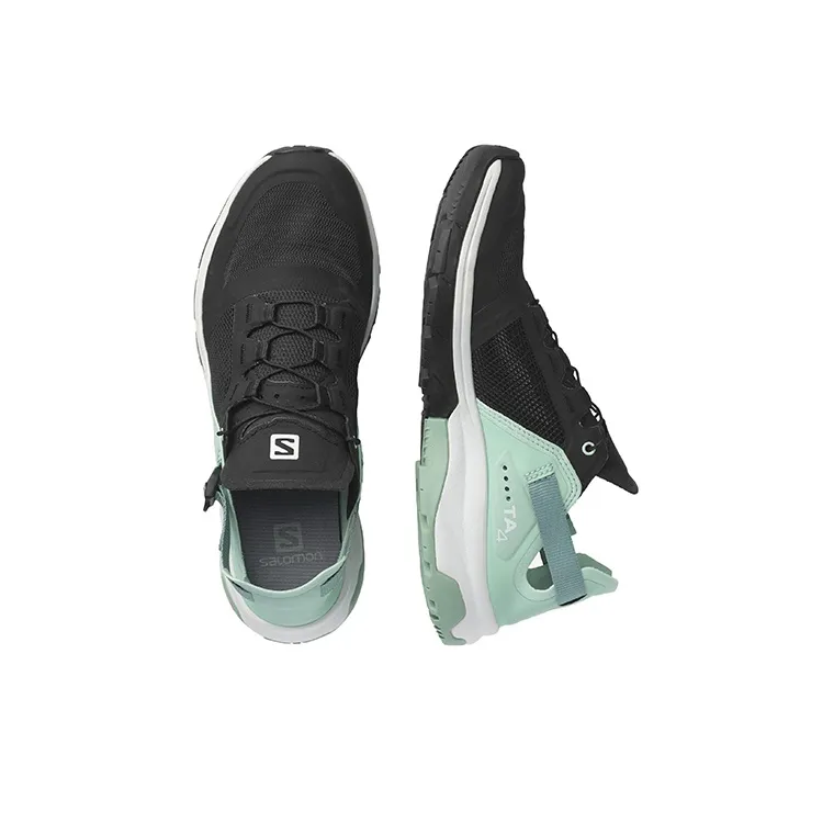SALOMON Outdoor Shoes Women's Low Top Black/Green-2