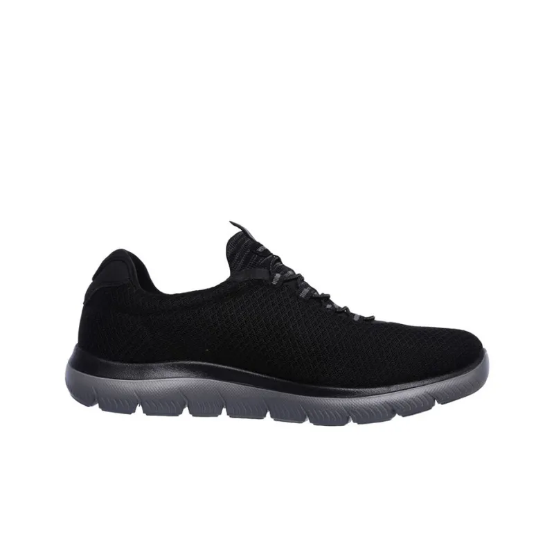 Skechers Summits Cushioning Anti-Slip And Wear-Resistant Low-Top Casual Shoes Men's Black-1