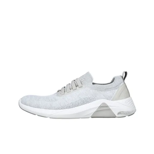 Skechers A-Line Casual Shoes Men Low-Top Gray White