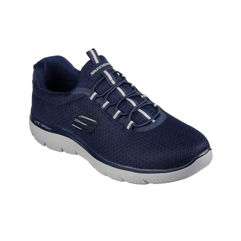 Skechers Summits Cushioning Anti-Slip And Wear-Resistant Low-Top Casual Shoes Men's Blue-2