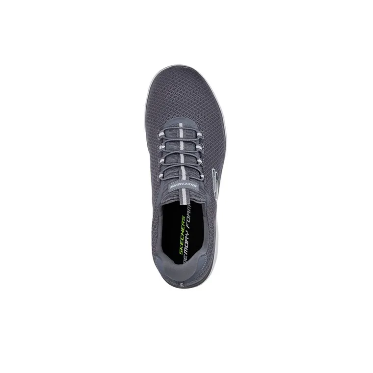 Skechers Summits Cushioning Anti-Slip And Wear-Resistant Low-Top Casual Shoes Men's Charcoal Gray-2