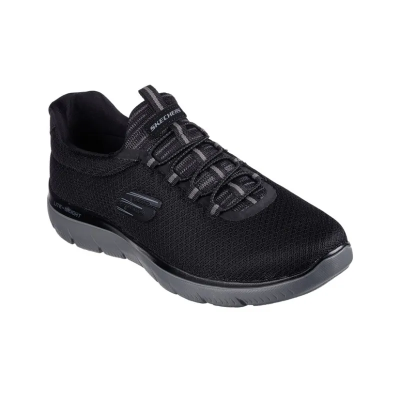 Skechers Summits Cushioning Anti-Slip And Wear-Resistant Low-Top Casual Shoes Men's Black-2