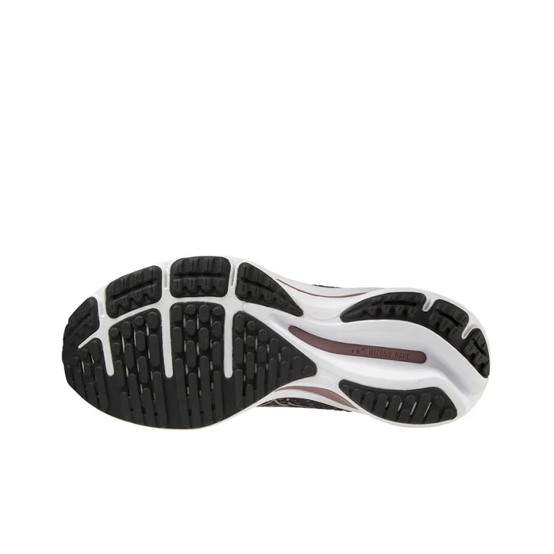Mizuno Wave Rider 25 Slip Resistant, Abrasion Resistant, Breathable, Lightweight Low Top Running Shoes Women's Black-4