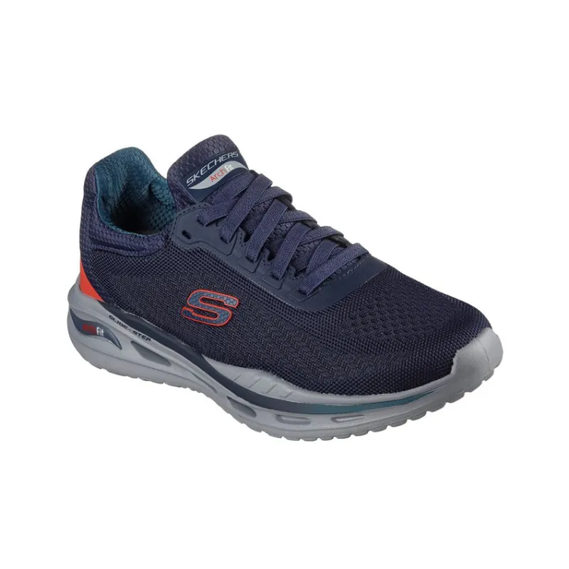 Skechers Arch Fit Cushioning, Slip Resistant, Abrasion Resistant, Breathable Low Top Casual Running Shoes Men's Blue-2