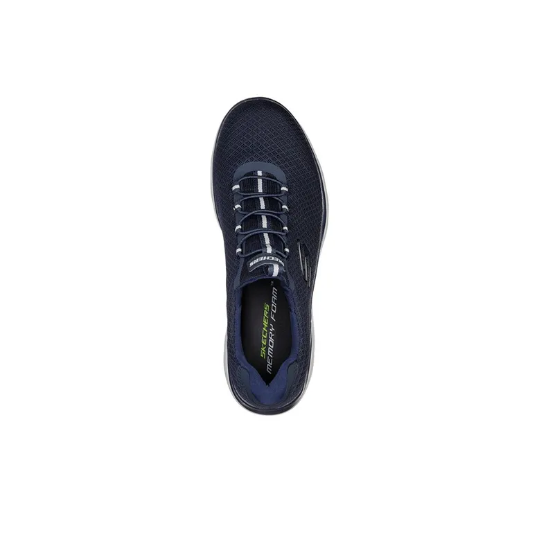 Skechers Summits Cushioning Anti-Slip And Wear-Resistant Low-Top Casual Shoes Men's Blue-3